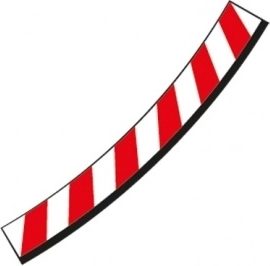 Vnitřní krajnice pro klopenou zatáčku 3/30° pro autodráhy Carrera Evolution, Digital 132 a Digital 124