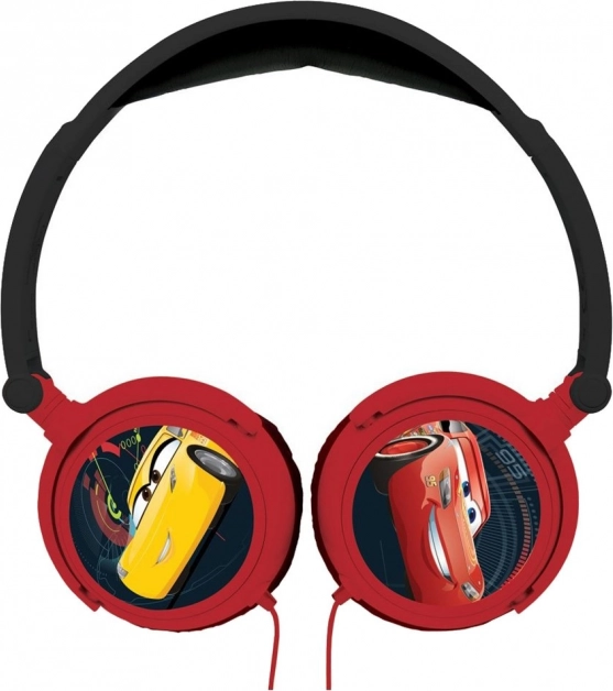Dětská skládací drátová sluchátka DISNEY Auta s omezením hlasitosti