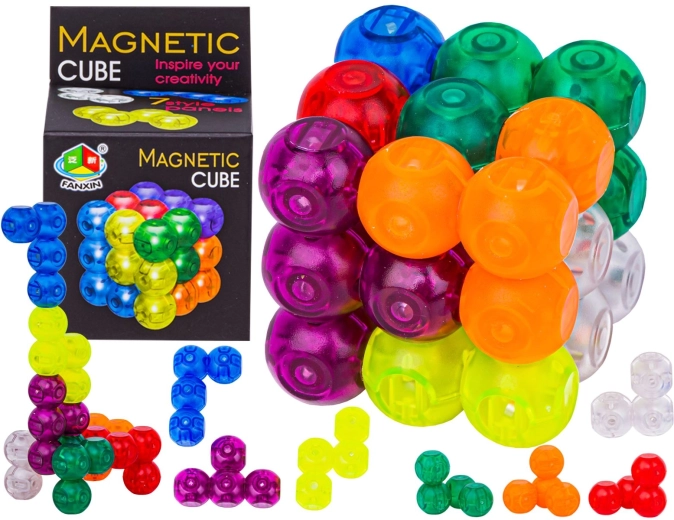 Magnetická logická kostka – hlavolam 7 dílů