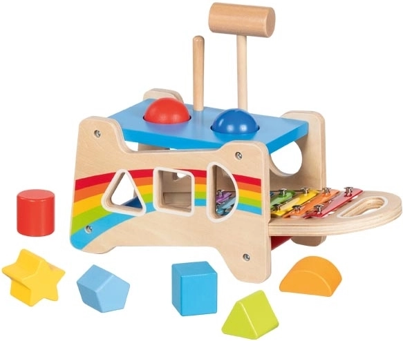 3 v 1: zatloukačka, vkládačka a xylofon