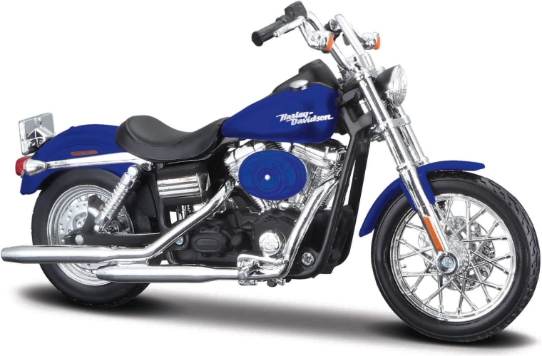 Maisto Harley-Davidson 2006 Dyna Street Bob modrý motocykl 1:18