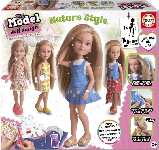 Educa kreativní sada My Model Doll Design – přírodní styl