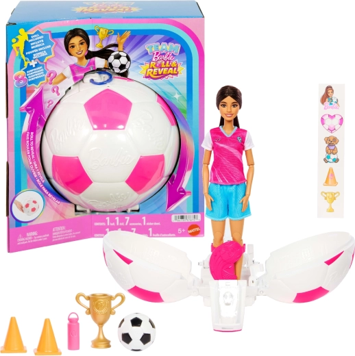 Mattel Barbie team roll and reveal fotbalistka s doplňky