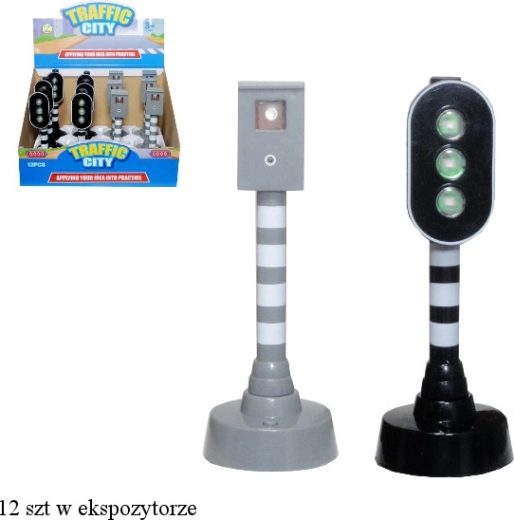 Semafor a rychlostní radar na baterie