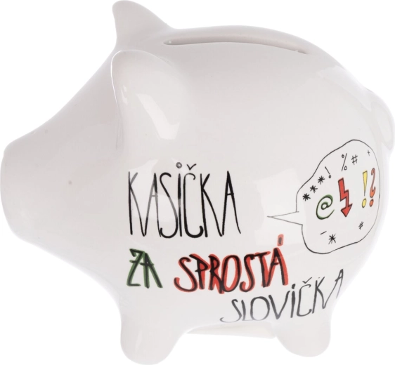 Keramická pokladnička sprostá slovíčka §