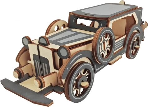 Woodcraft dřevěné 3D puzzle stará limuzína