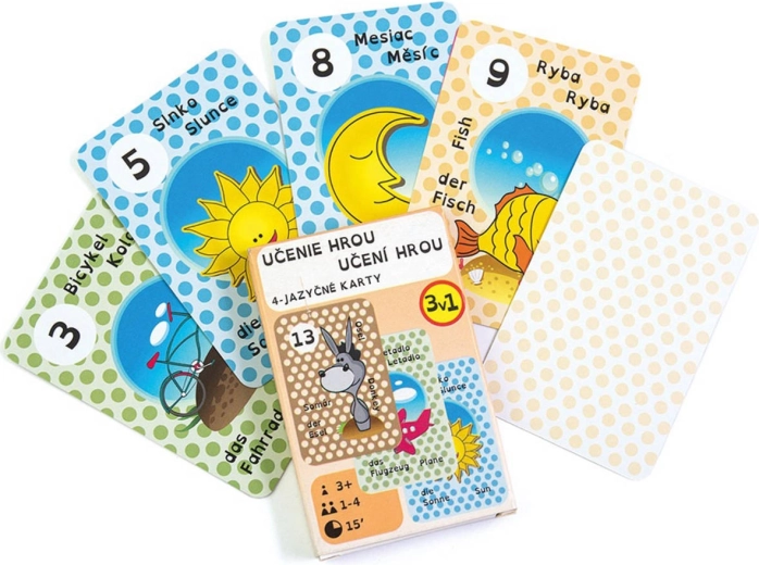 ARGUS Edukativní vícejazyčné hrací karty 3 v 1 II.