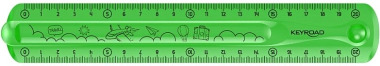 Ohebné pravítko KEYROAD Flexi 20 cm – zelené