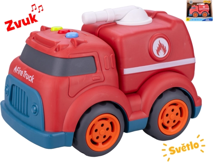 Hasičské auto se světlem a zvukem 17 cm