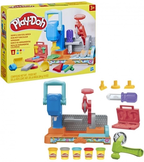 Play-Doh barevná dílna – kreativní sada s nářadím a pilou