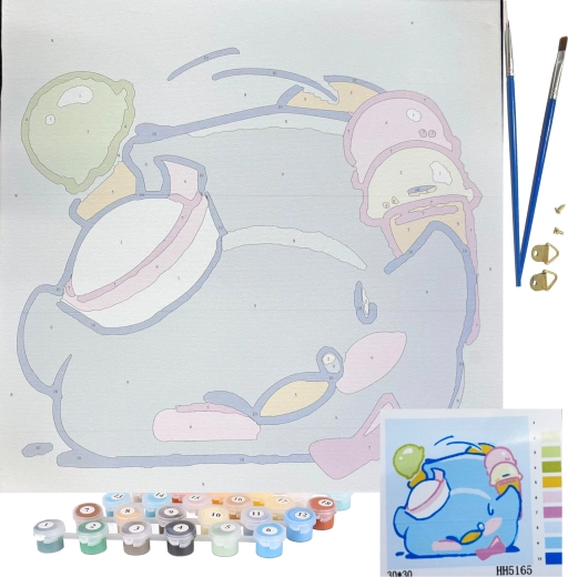 Kompletní sada: barvy, štětce, rám