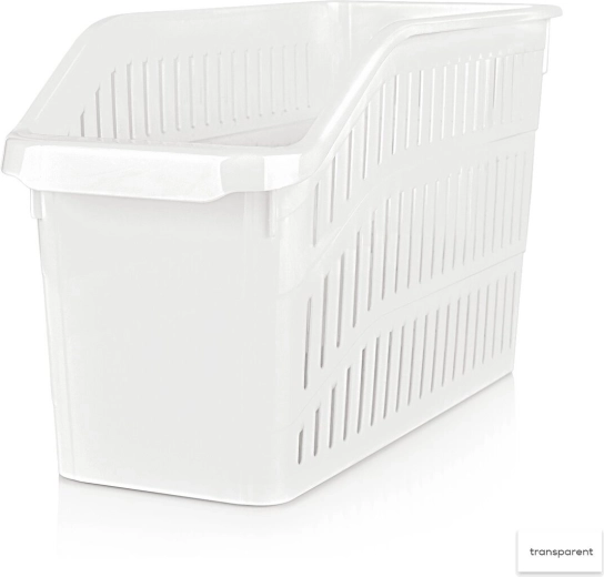 Plastový úložný košík organizér Tina 13 × 30 × 17 cm, mix barev