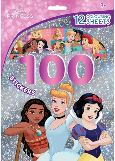 Disney princezny – 100 samolepek a omalovánky