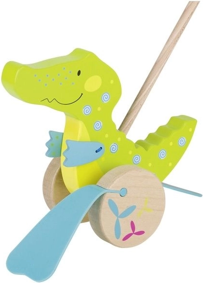 Dřevěný krokodýl na tyči GOKI