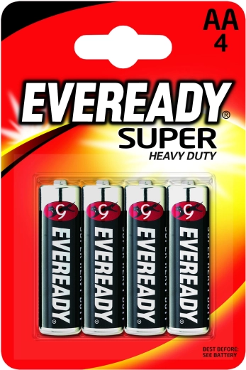 Energizer Eveready Super Heavy Duty AA tužkové baterie 1,5 V, 4 ks