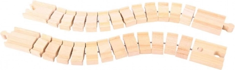 Ohebná dřevěná kolej 2 ks BIGJIGS RAIL