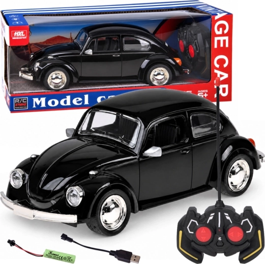 Dálkově ovládané retro auto Brouk 1:16 černé