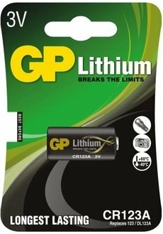 GP lithium CR123 baterie