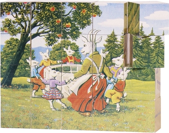 Goki dřevěné kostky pohádky 20 ks