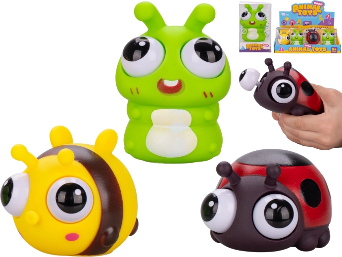 Měkká figurka hmyzu s vystřelovacíma očima 7 cm