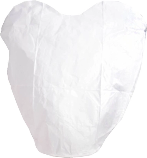 Lampion štěstí ve tvaru srdce bílý