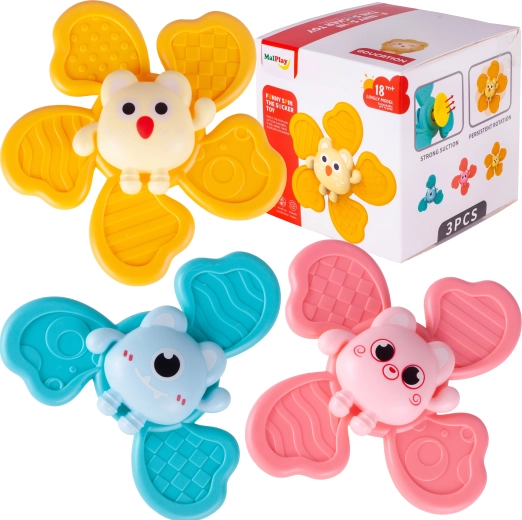 Sada dětských spinner chrastítek 3 ks