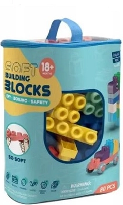 Měkké stavební kostky pro děti 80 ks