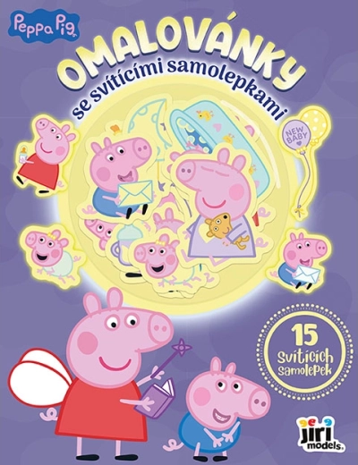 Omalovánky se svítícími samolepkami Prasátko Peppa