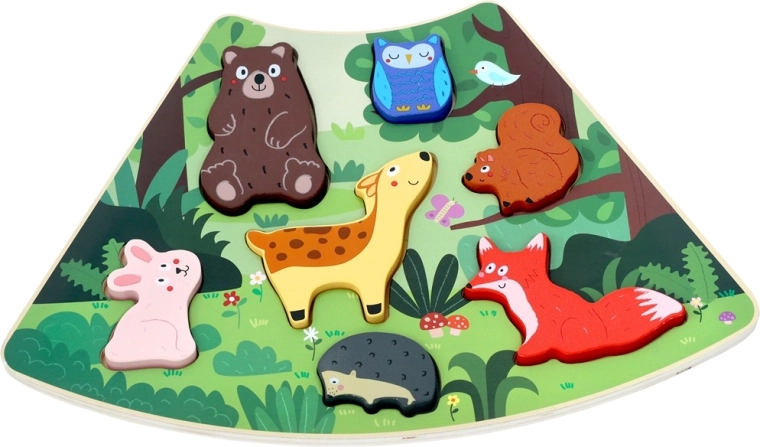 2Kids Toys dřevěné propojitelné puzzle lesní zvířátka
