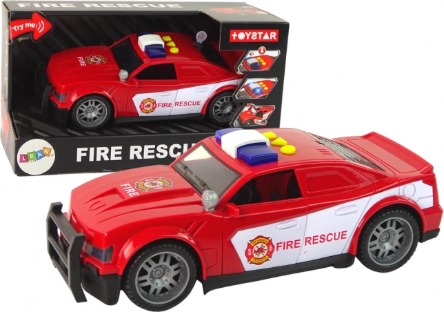 Dětské hasičské auto 1:14 se světly a zvuky – červené TOYSTAR