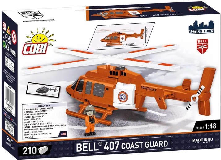 Realistický model Bell 407 Coast Guard v měřítku 1:48
