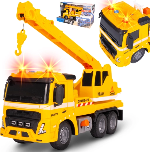 Nákladní auto s jeřábem 1:16 se světly a zvuky