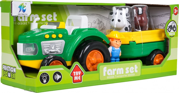 Dětský traktor s přívěsem a doplňky