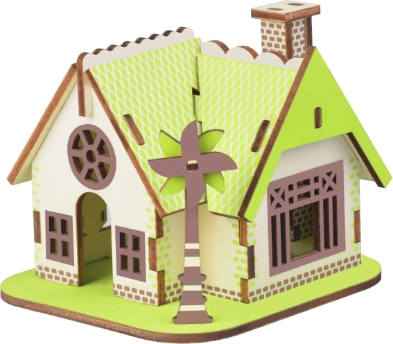 Dřevěné 3D puzzle Dům Ellie
