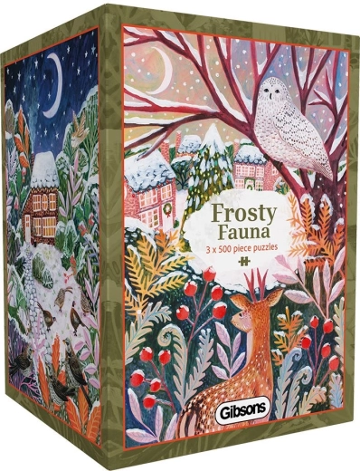 Puzzle Gibsons Mrazivá fauna 3×500 dílků