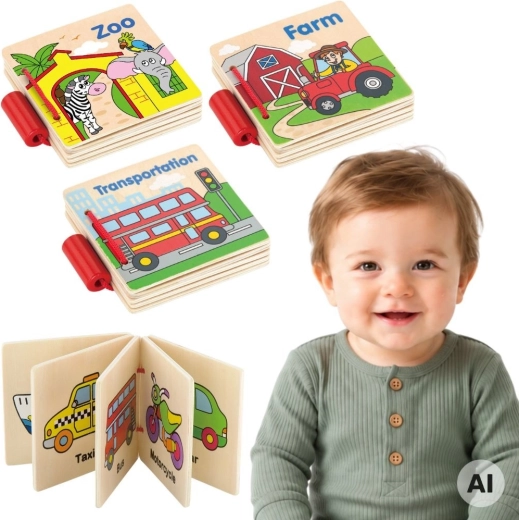 Dřevěná knížka Viga My First Book - 1 kus