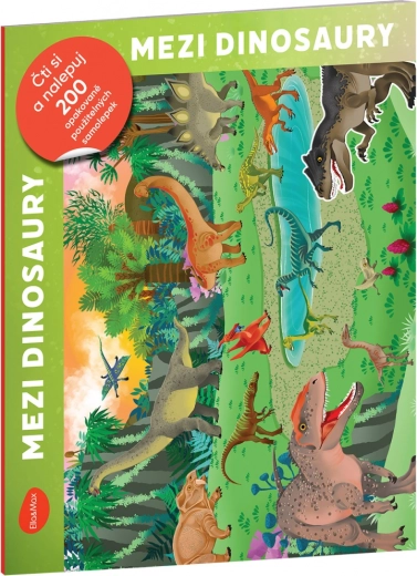 Čti a nalepuj – Mezi dinosaury, kniha se samolepkami