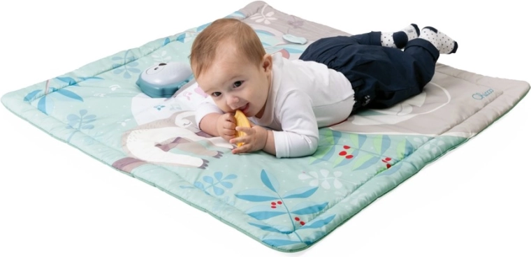 Chicco hrací deka Sovička 2v1 s nočním světlem 80 × 80 cm