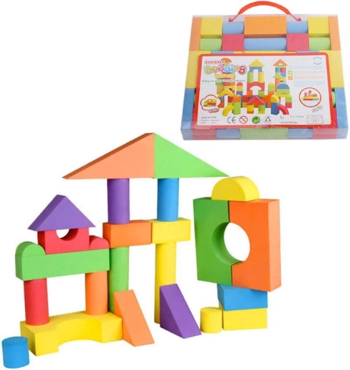 Baby Soft barevné pěnové kostky – stavebnice 38 ks