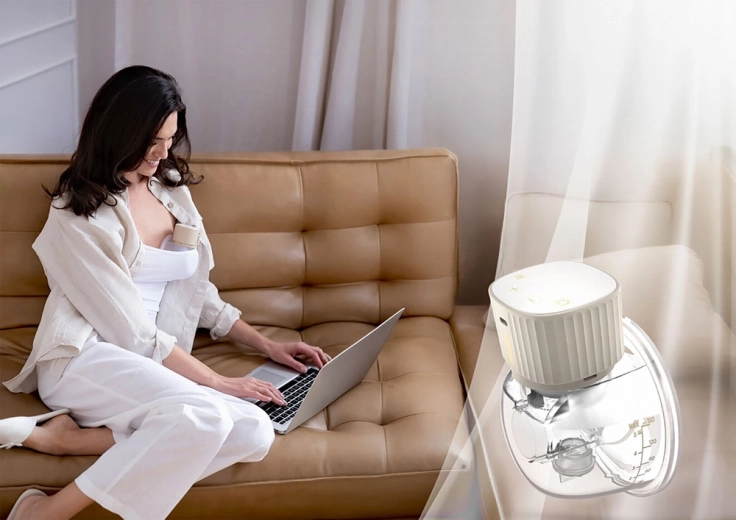 Diskrétní hands‑free odsávání v podprsence