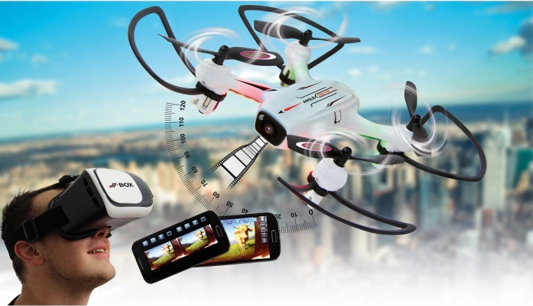 VR/FPV zážitek s širokoúhlou kamerou 120°