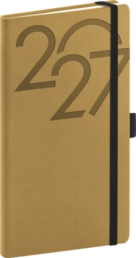 Notique kapesní diář Ajax 2027 zlatý 9 × 15,5 cm