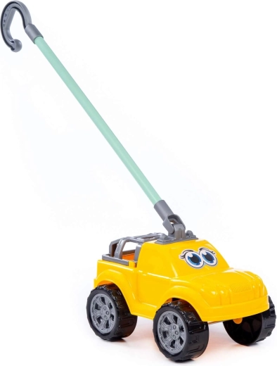 Výrazná žlutá barva a hravý design