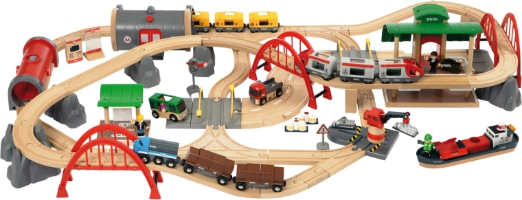 Deluxe vláčkodráha se zvuky a světly v plastovém boxu