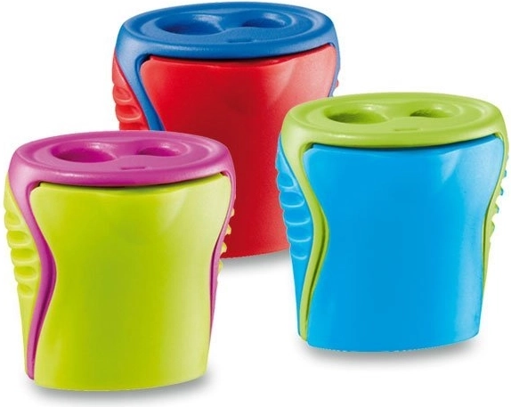 Dvojité ořezávátko s dózou MAPED Boogy – mix barev