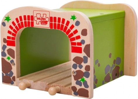 Dřevěný dvojitý tunel pro vláčky BIGJIGS RAIL