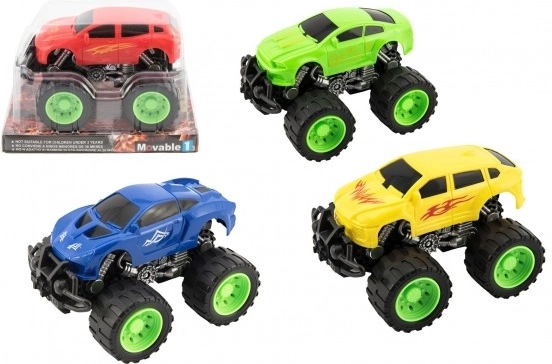 Terénní auto na setrvačník s velkými koly 13 cm, plast