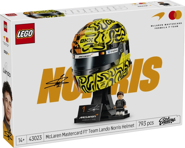 LEGO helma Landa Norrise z týmu McLaren Mastercard F1