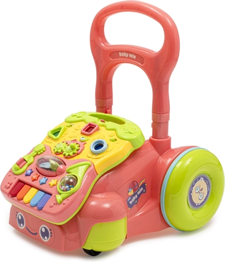 Dětské hrající edukační chodítko Baby Mix – Růžová
