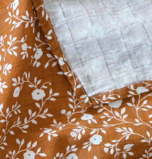 Mušelínová osuška XL blossom – Caramel